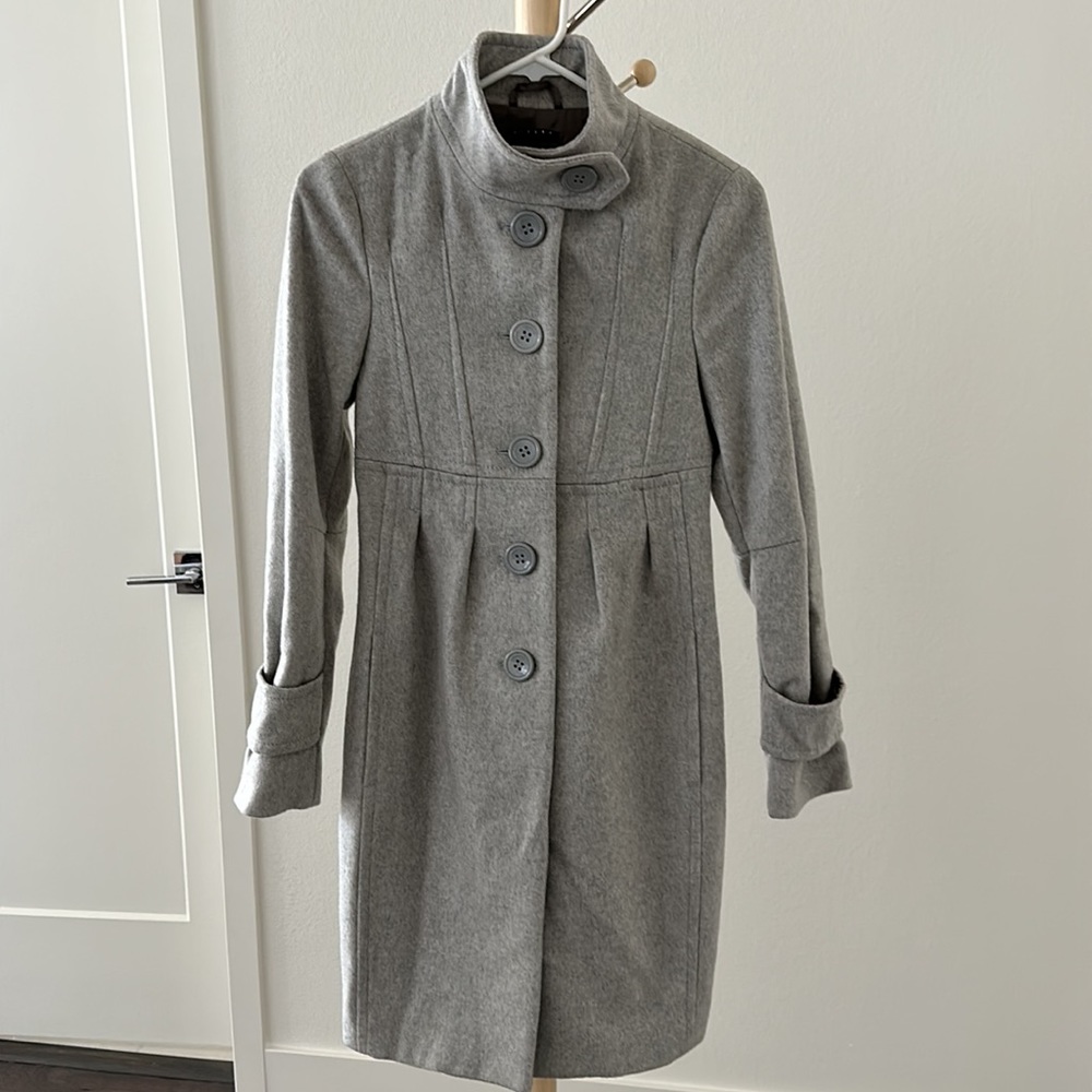 Sisley heather grey coat sz XS